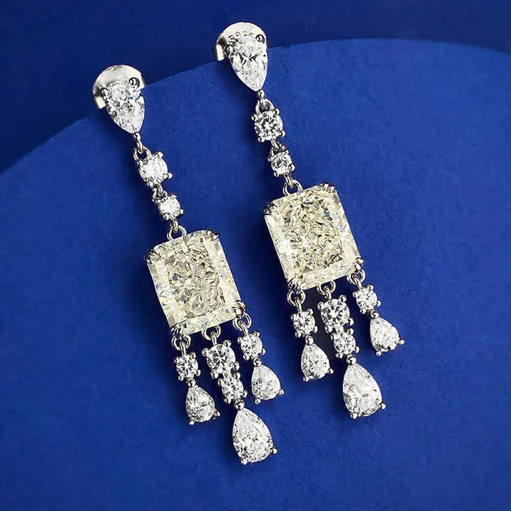 أقراط زفاف فاخرة من الفضة الإسترلينيةLuxury Sterling Silver Wedding Earrings