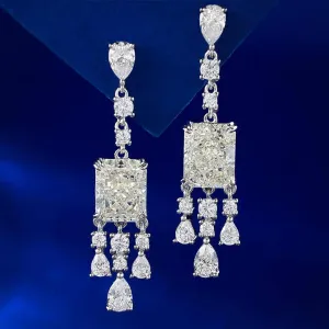 أقراط زفاف فاخرة من الفضة الإسترلينيةLuxury Sterling Silver Wedding Earrings