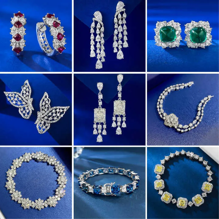 أقراط زفاف فاخرة من الفضة الإسترلينيةLuxury Sterling Silver Wedding Earrings