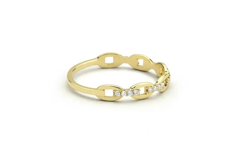 0.18 Unique Lab grown Diamond Wedding Band