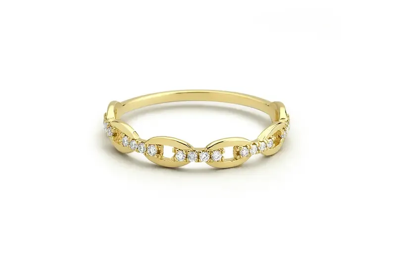 0.18 Unique Lab grown Diamond Wedding Band