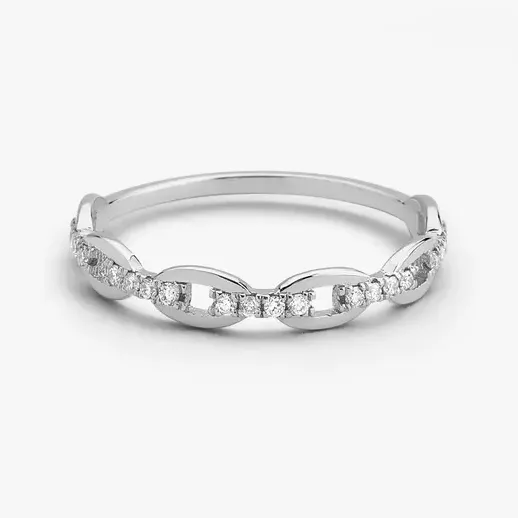0.18 Unique Lab grown Diamond Wedding Band
