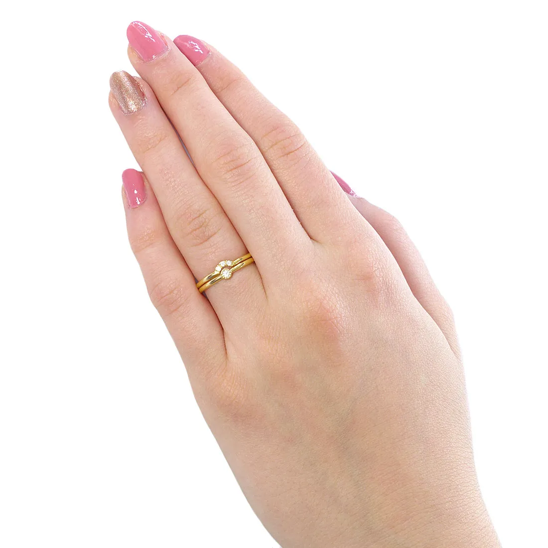 18ct Gold Milgrain Diamond Solitaire Ring