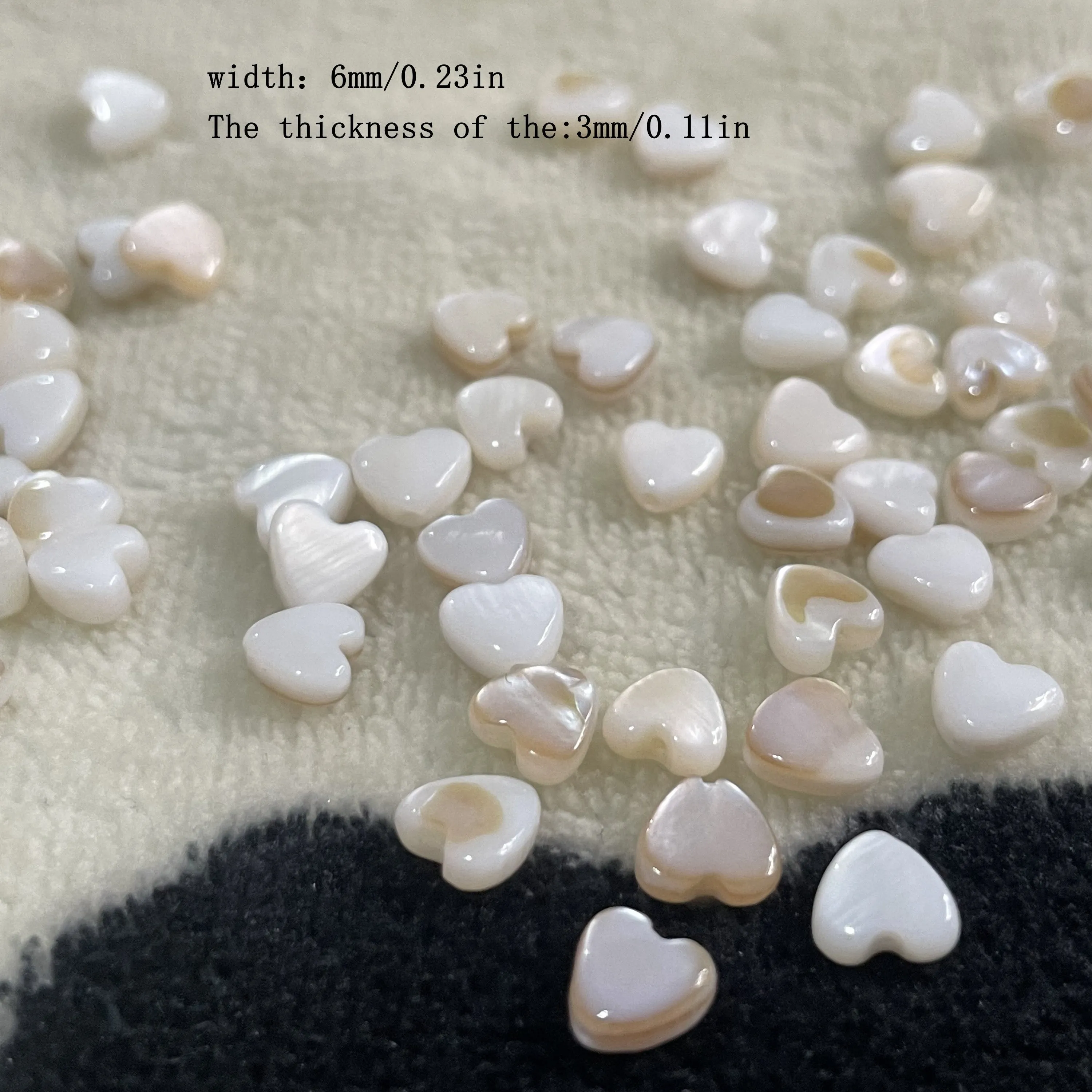 20 Natural White Conch Heart Shell Beads for DIY Jewelry