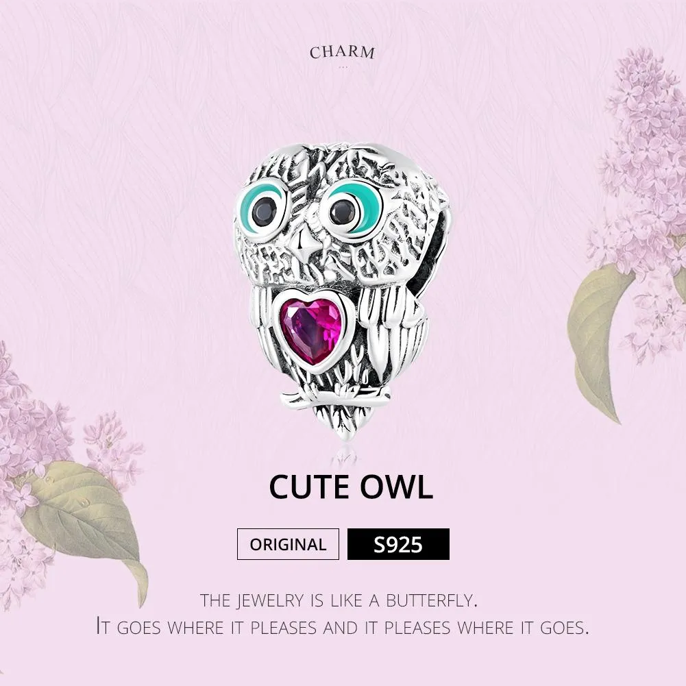 925 Sterling Silver Owl Beads For Diy Bracelets & Necklaces