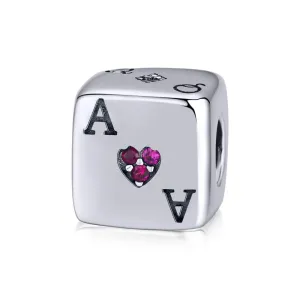 925 Sterling Silver Square Dice Beads For Diy Bracelets & Necklaces