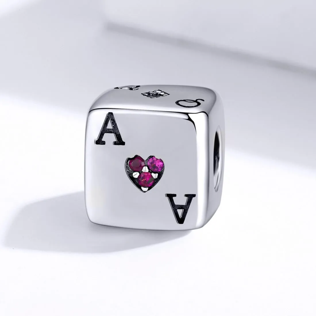 925 Sterling Silver Square Dice Beads For Diy Bracelets & Necklaces