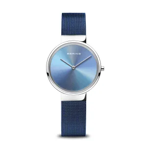 Bering Rainbow '10 Year Anniversary' Blue Mesh Ladies Watch