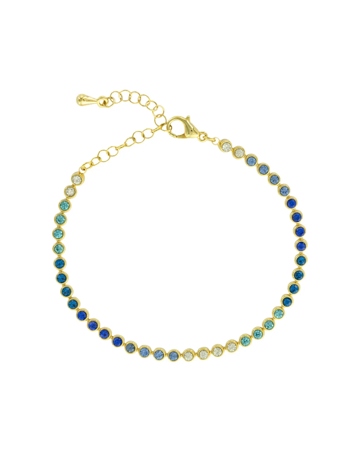 Bezel Set CZ Crystal Bracelet