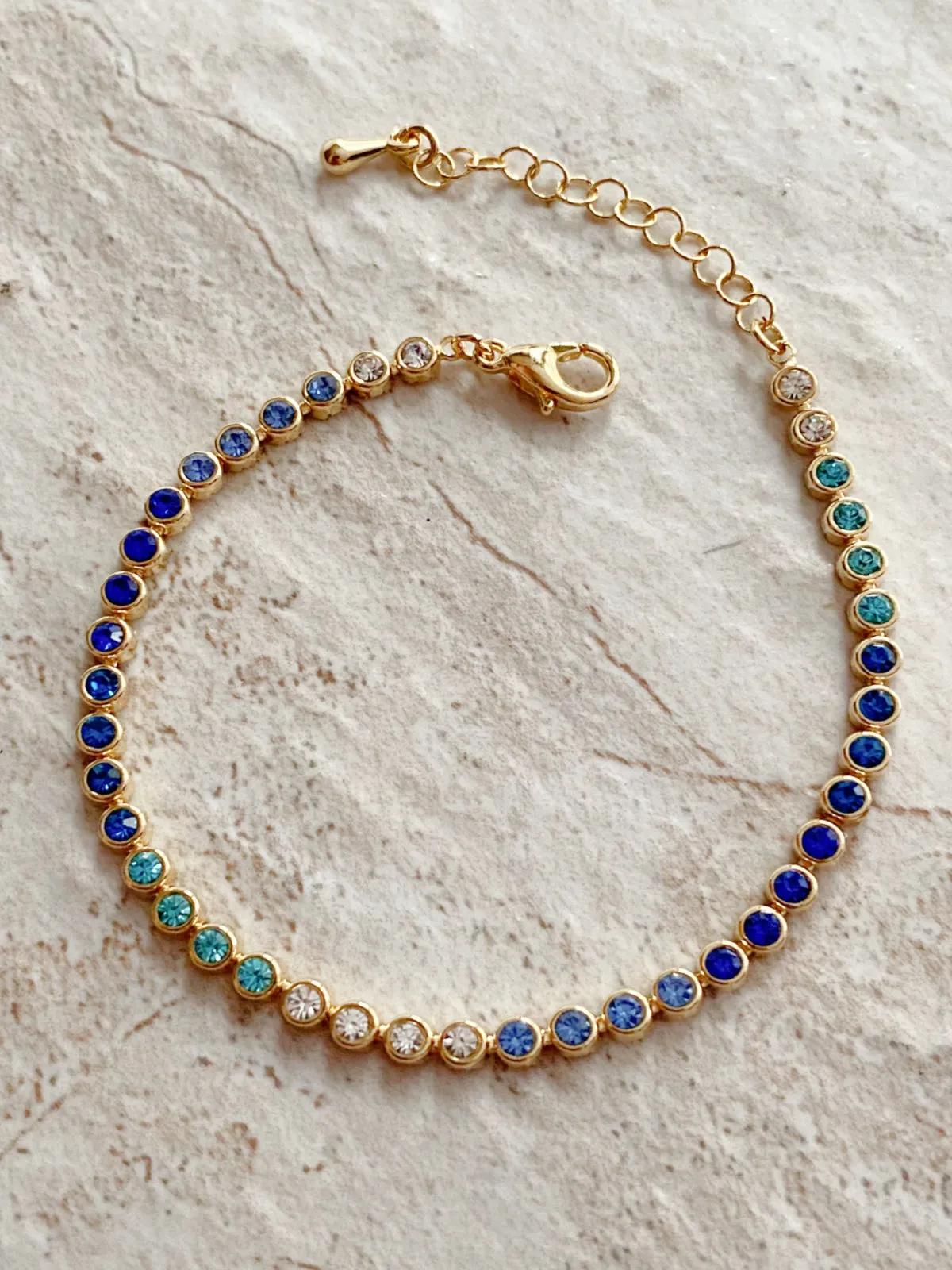Bezel Set CZ Crystal Bracelet
