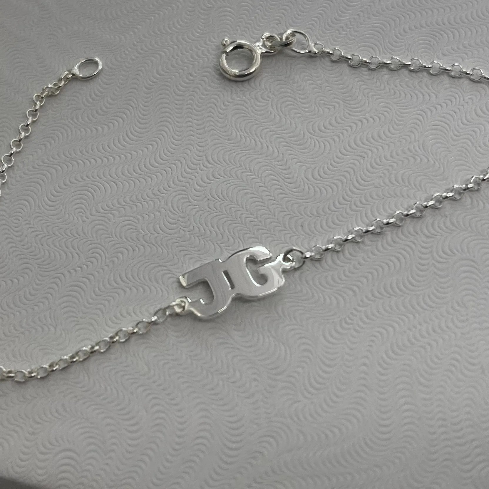 BLOCK INITIALS CUSTOM ADJUSTABLE BRACELETS