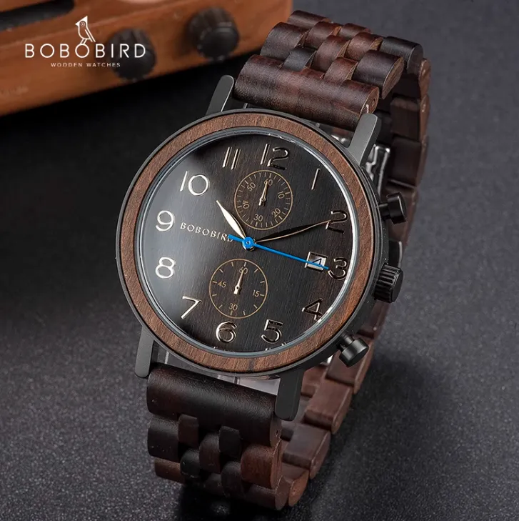 BOBO BIRD VINTAGE NATURAL WOODEN UNISEX WATCHES
