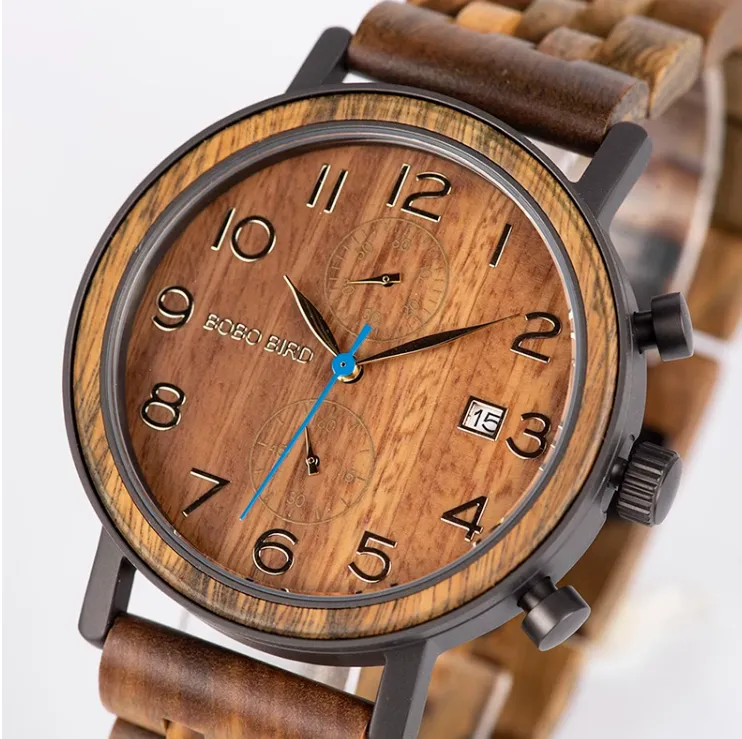 BOBO BIRD VINTAGE NATURAL WOODEN UNISEX WATCHES