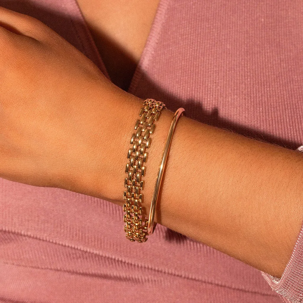 Bold Panther Bracelet | Gold Plated Brass