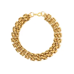 Bold Panther Bracelet | Gold Plated Brass