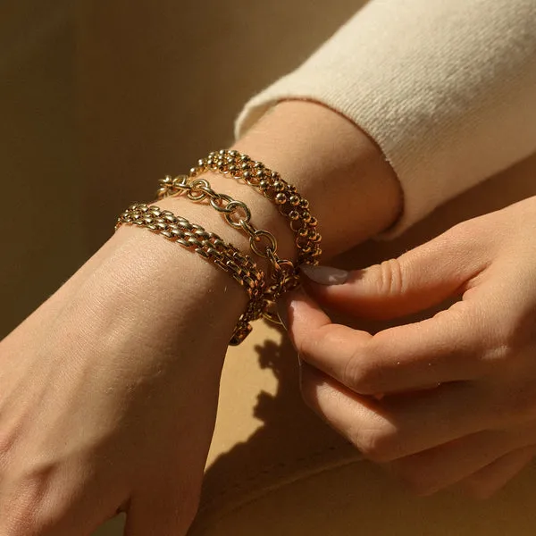 Bold Panther Bracelet | Gold Plated Brass