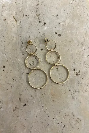 Circle Linked Dangle Earrings