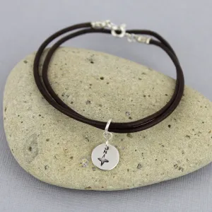 Compass Leather Bracelet