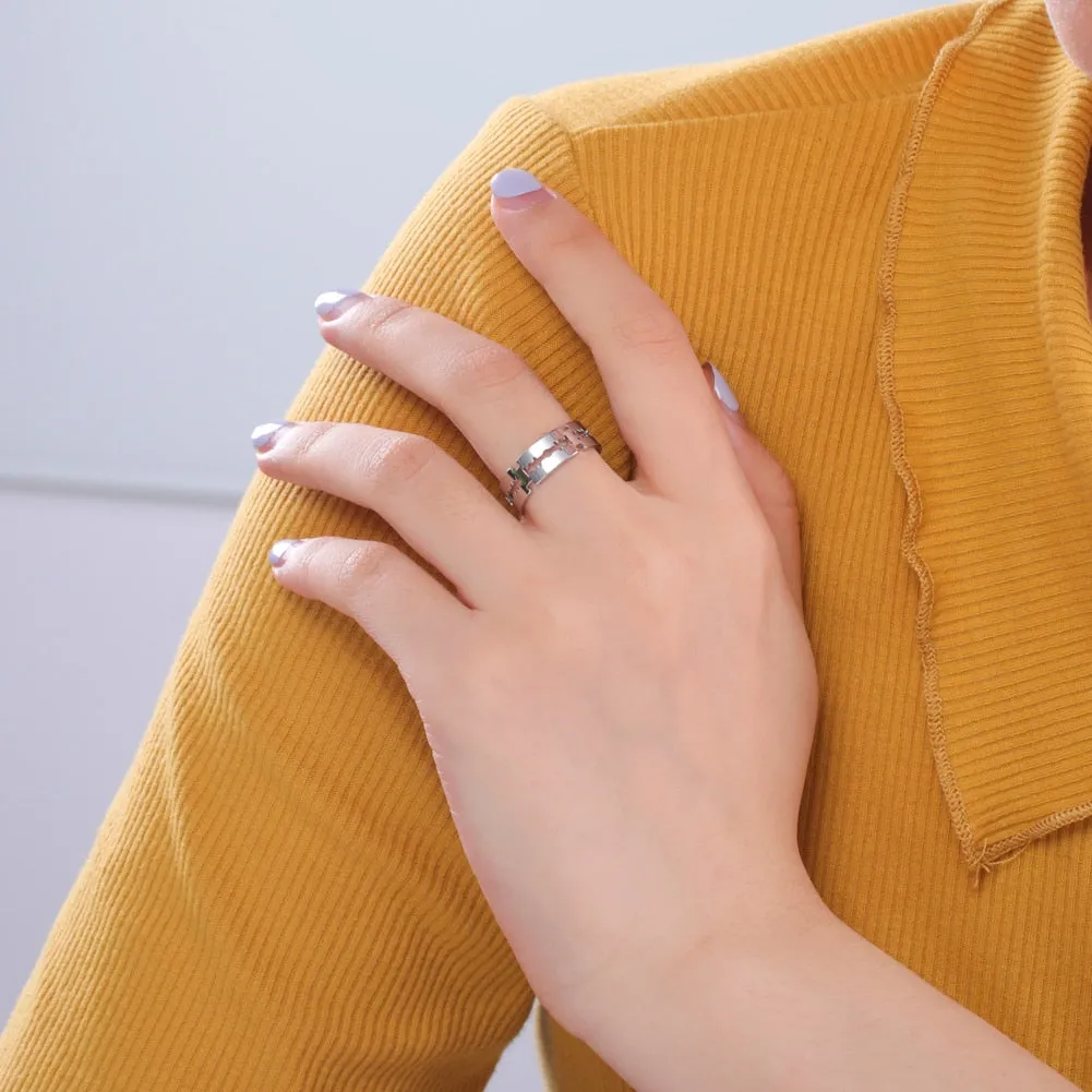 COOLTIME Stainless Steel Blade Men&#39;s Ring Rock Punk Razor Rings for Women Couple Ring Party Fashion Jewelry Gifts Wholesale