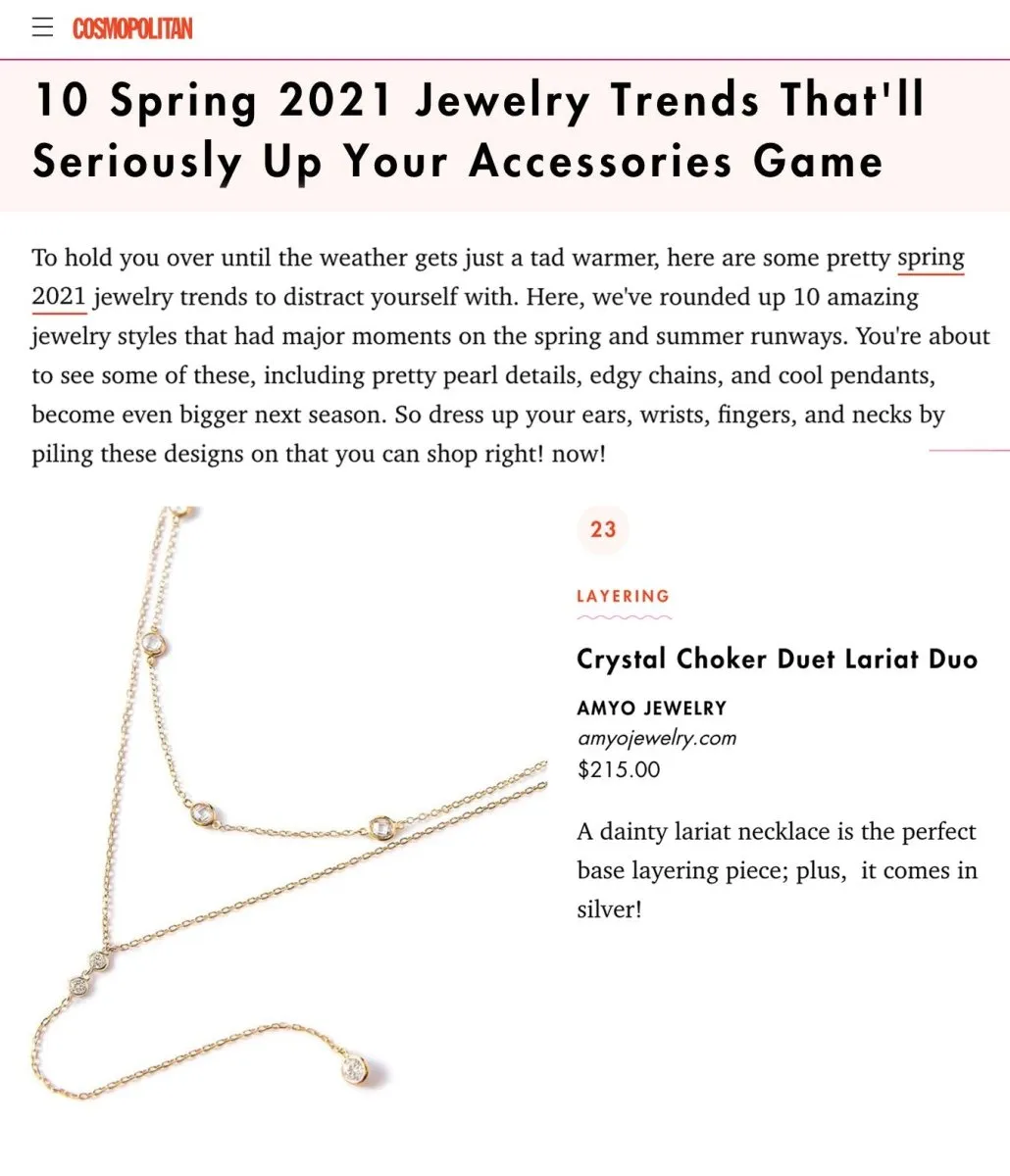 Crystal Choker Duet Lariat Duo