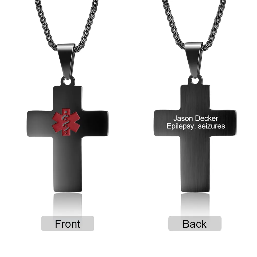 Custom Cross Medical Necklace