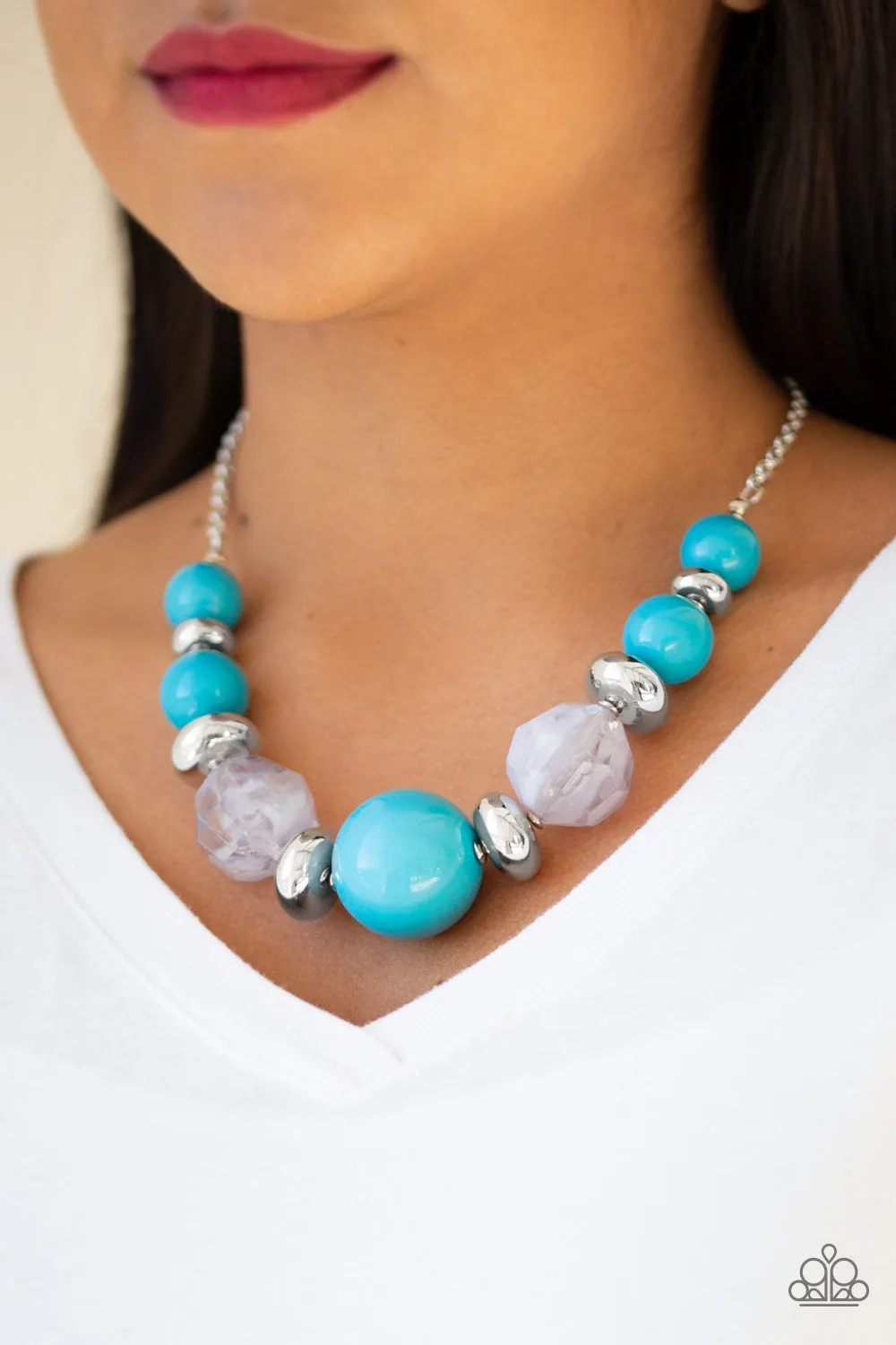 Daytime Drama - Blue Paparazzi Necklace
