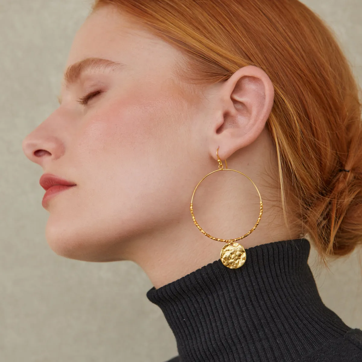 Dominique Large Gold Hoop Earrings