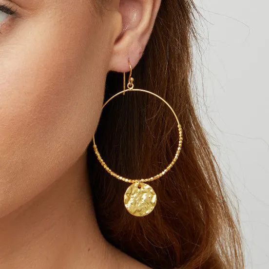 Dominique Large Gold Hoop Earrings