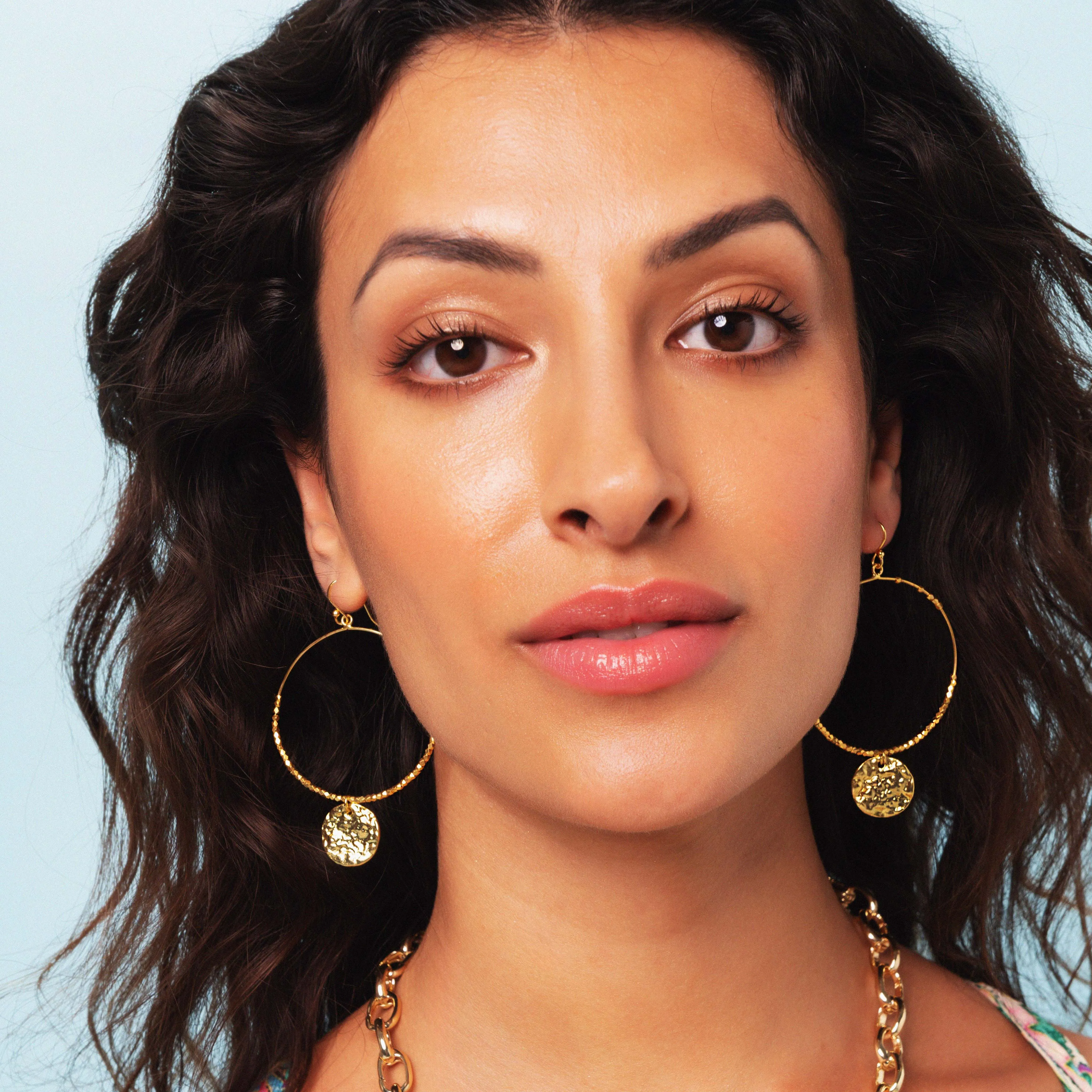 Dominique Large Gold Hoop Earrings
