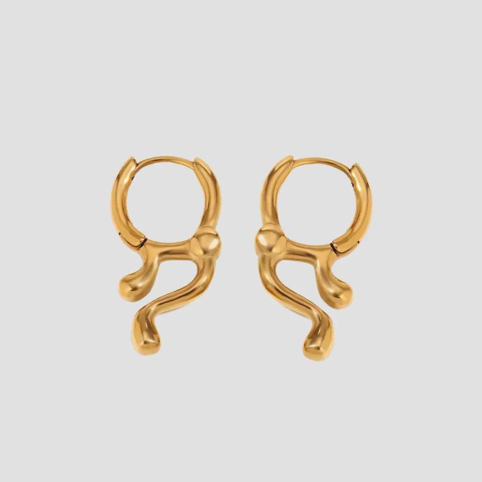 Drip Huggie 18k Gold 2.0 Earrings
