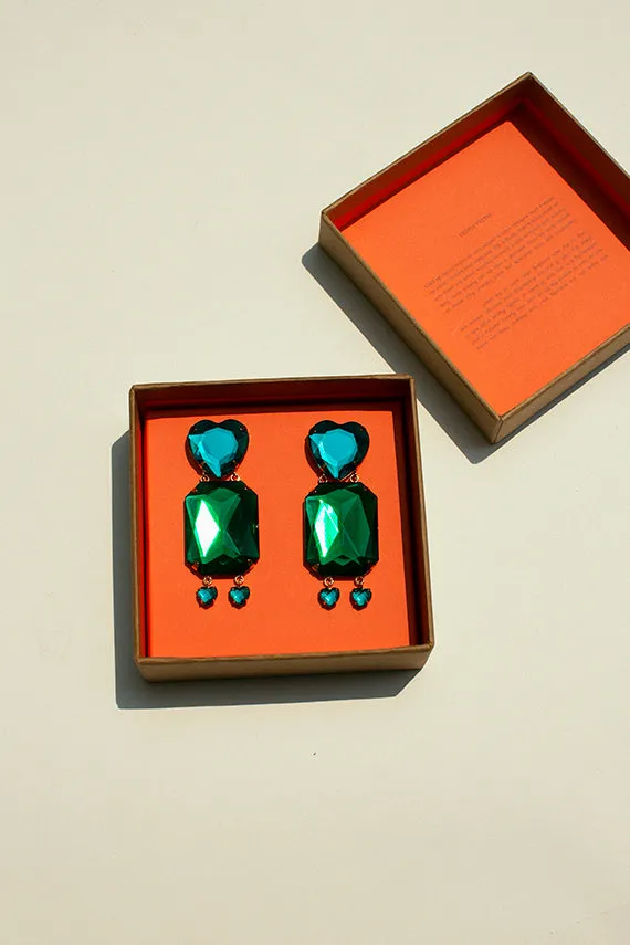 Emerald & Turquoise Carmen Earrings