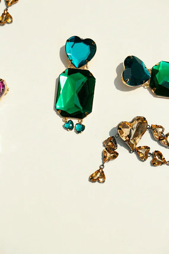 Emerald & Turquoise Carmen Earrings