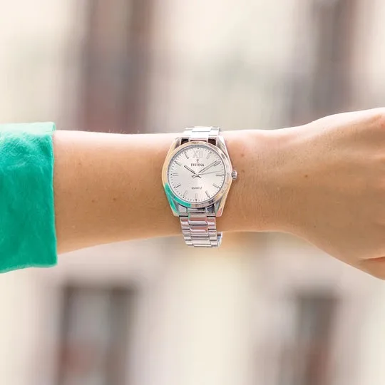 Festina Elegance and Functionality Silver Stainless Steel Women's Watch from Alegría Collection - Model F20622/1