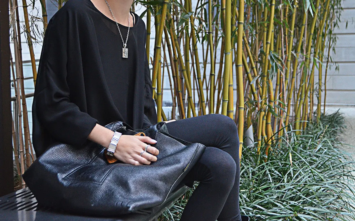 Fossil Bamboo Sterling Silver Statement Bracelet