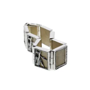 Fossil Bamboo Sterling Silver Statement Bracelet