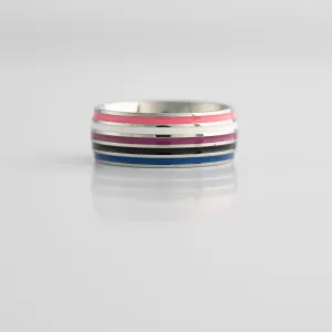 Gender Fluid Stainless Steel Pride Ring