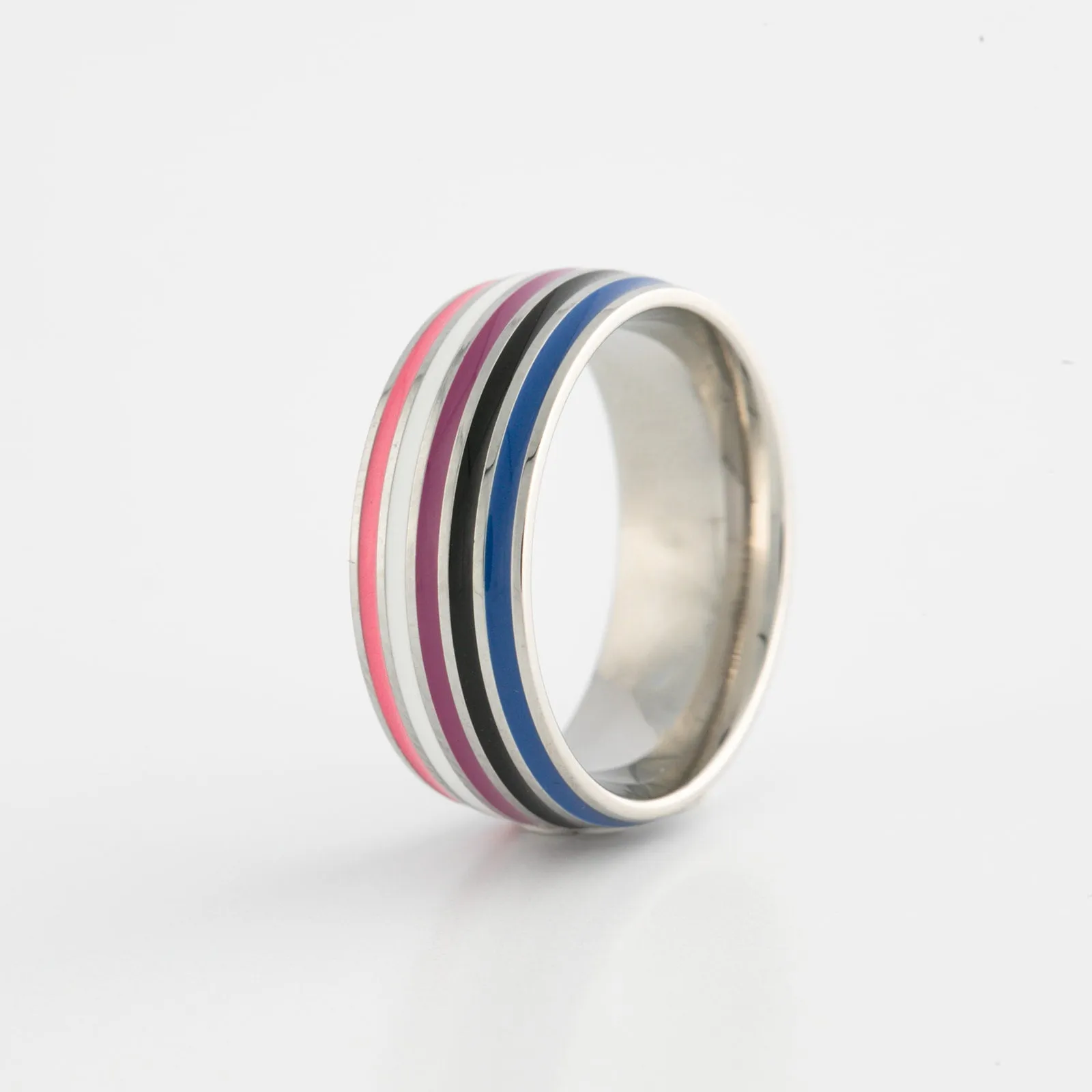 Gender Fluid Stainless Steel Pride Ring