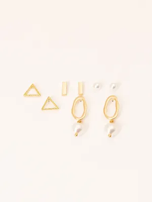 Geometric Earrings Set