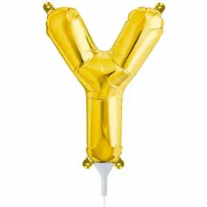 Gold Letter Y - 16" Packaged