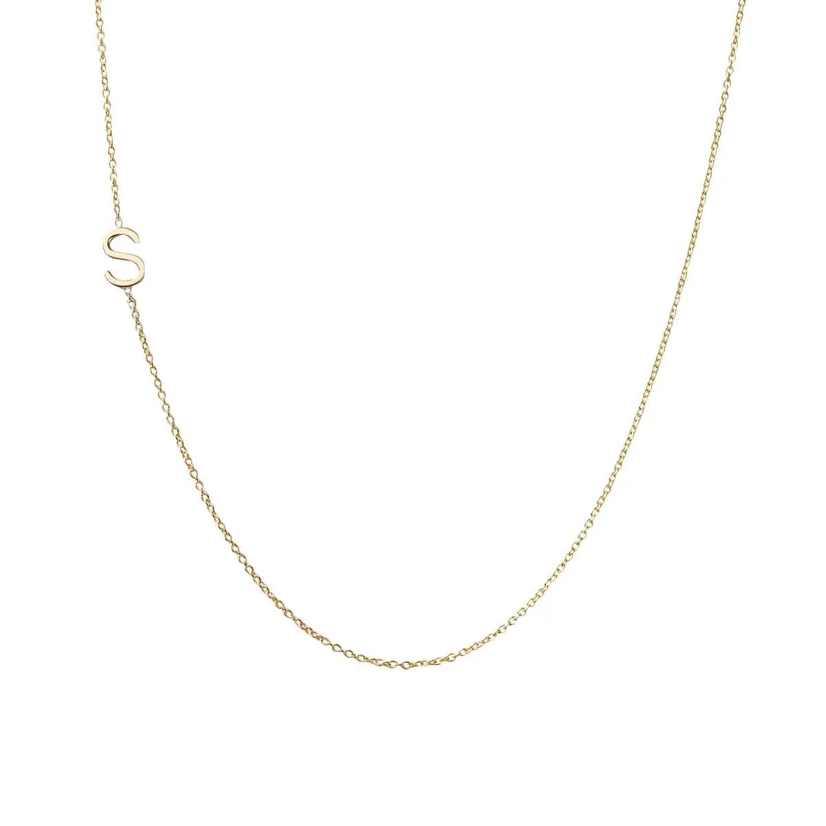 Gold Mini Initial Necklace
