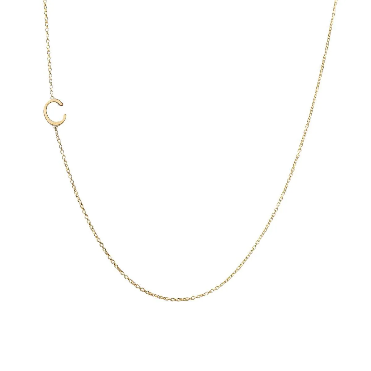 Gold Mini Initial Necklace