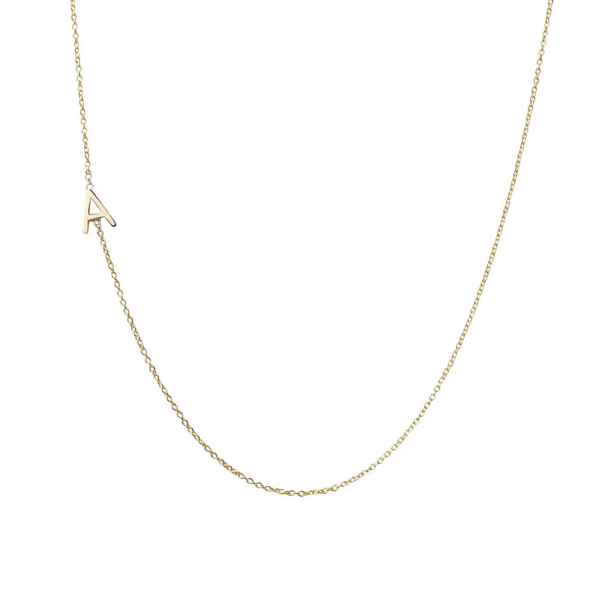 Gold Mini Initial Necklace