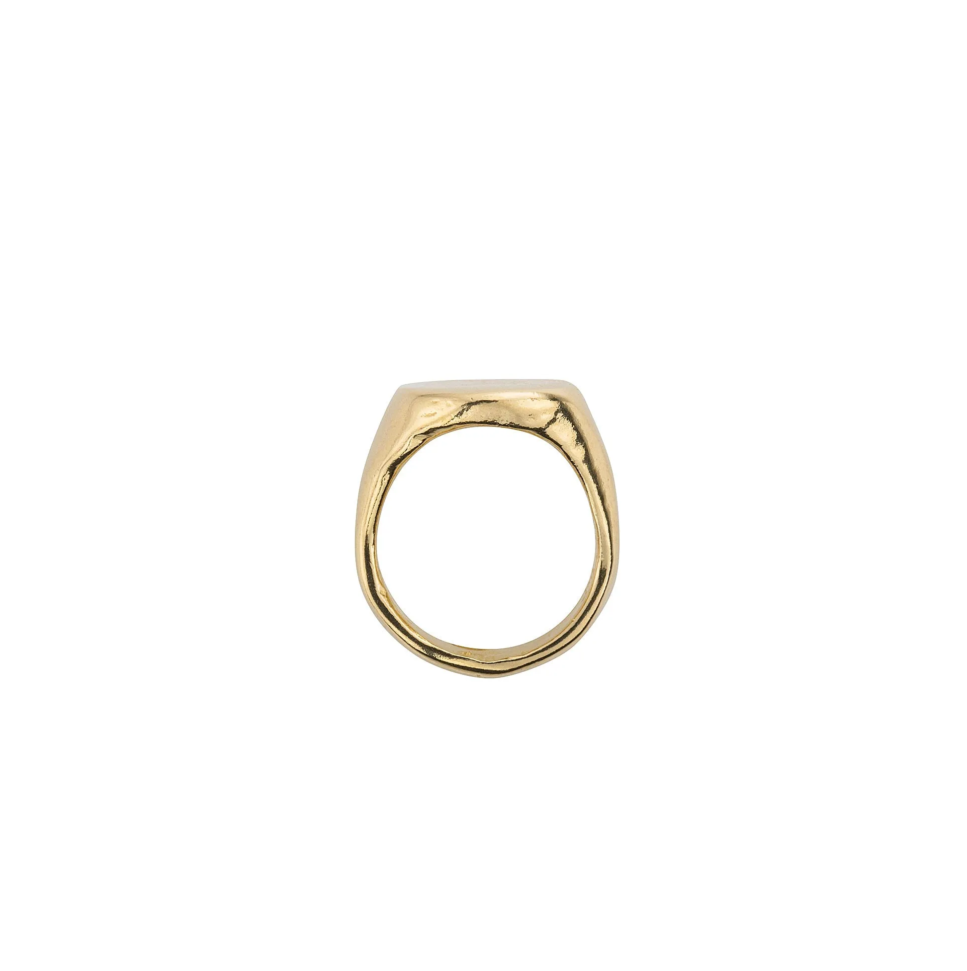 Gold Round Signet Ring