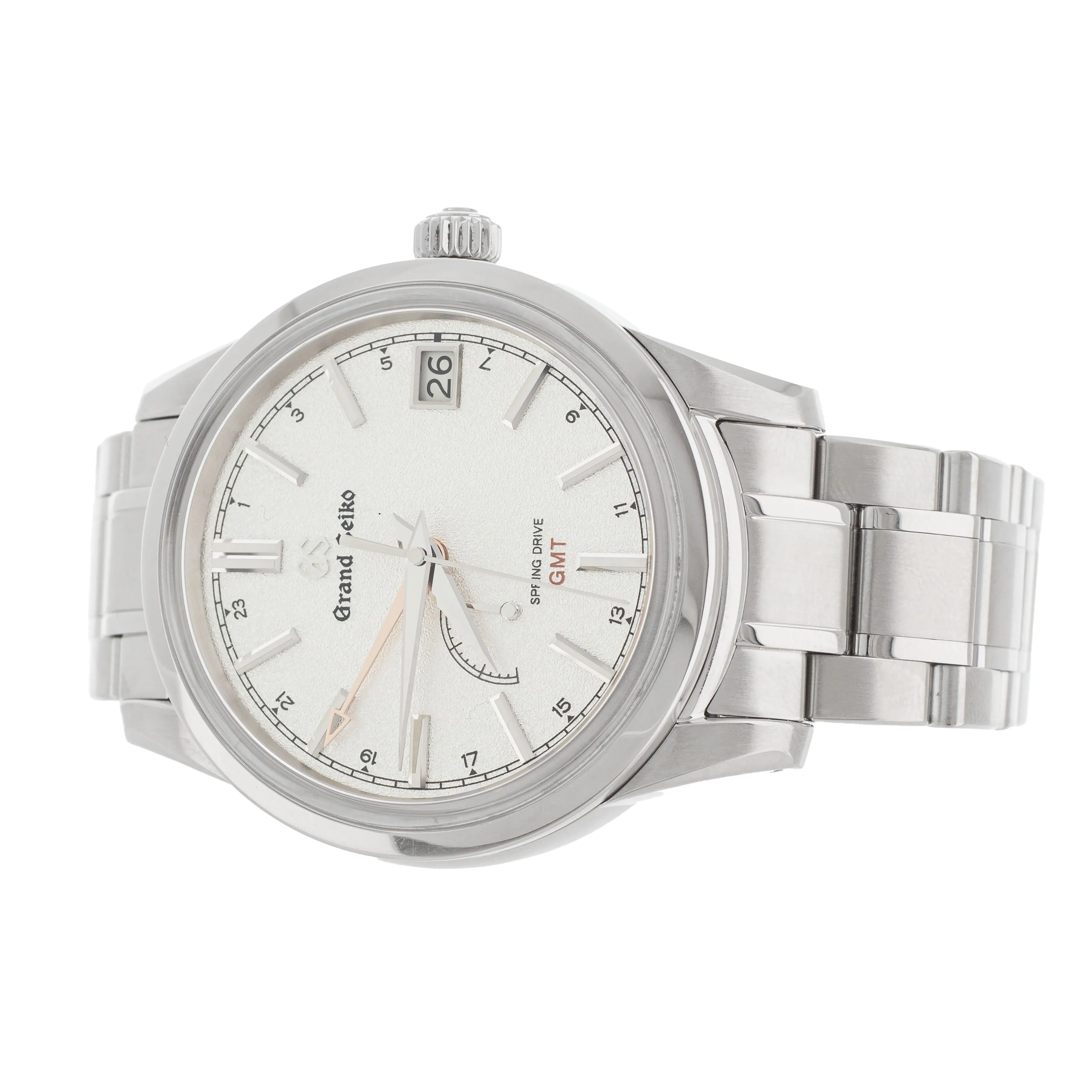 Grand Seiko Elegance GMT Stainless Steel Silver Dial 39mm SBGE269G Full Set