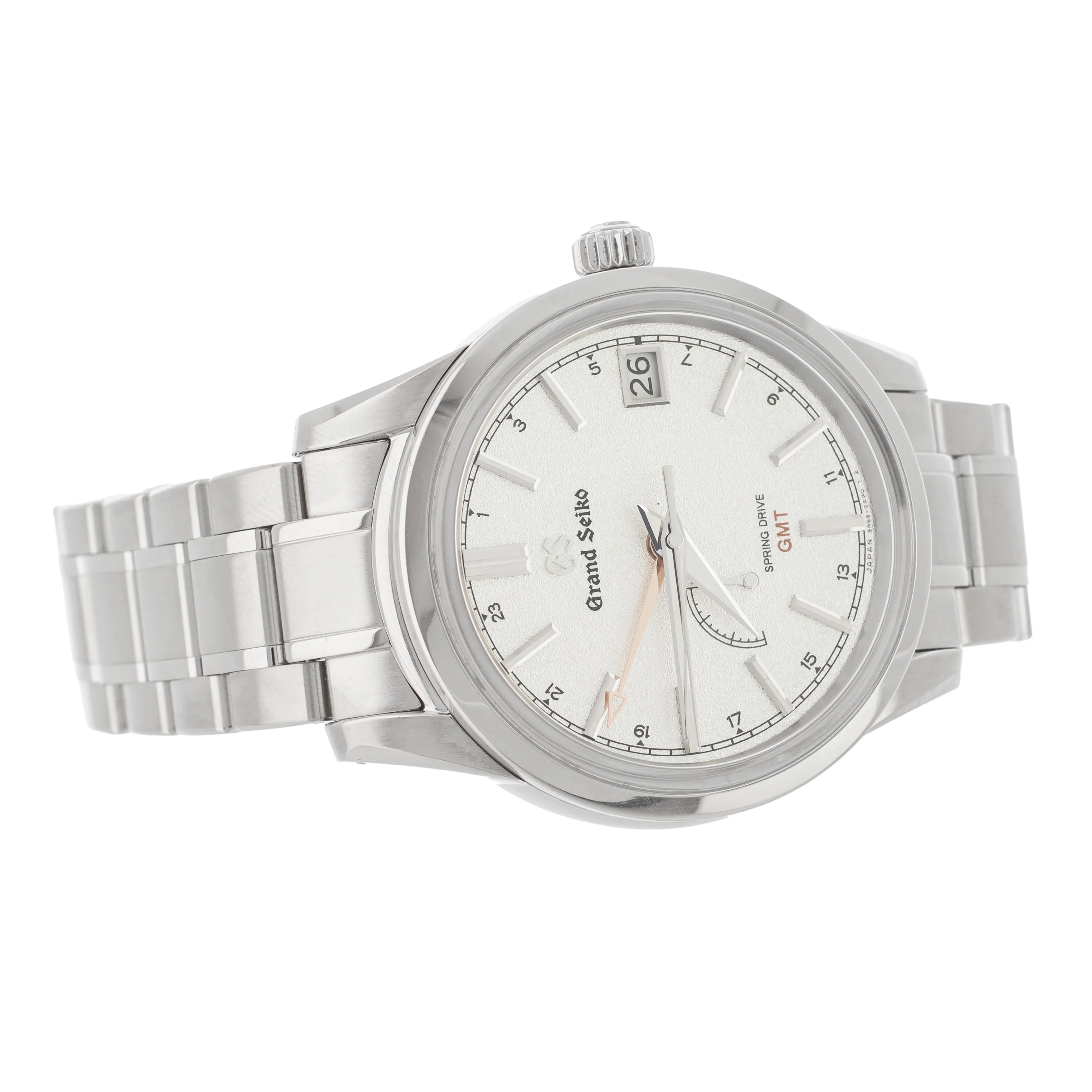 Grand Seiko Elegance GMT Stainless Steel Silver Dial 39mm SBGE269G Full Set
