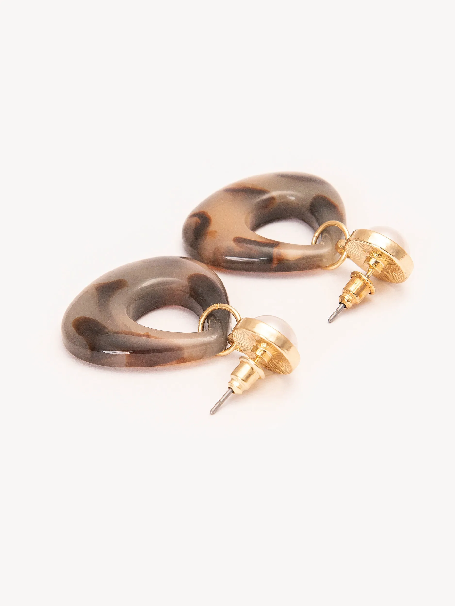 Grey Drop Earrings