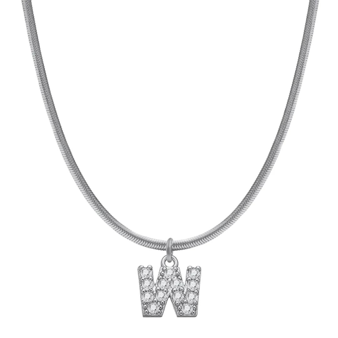 Herringbone Initial Necklace