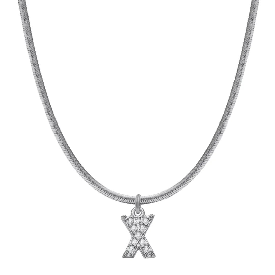 Herringbone Initial Necklace