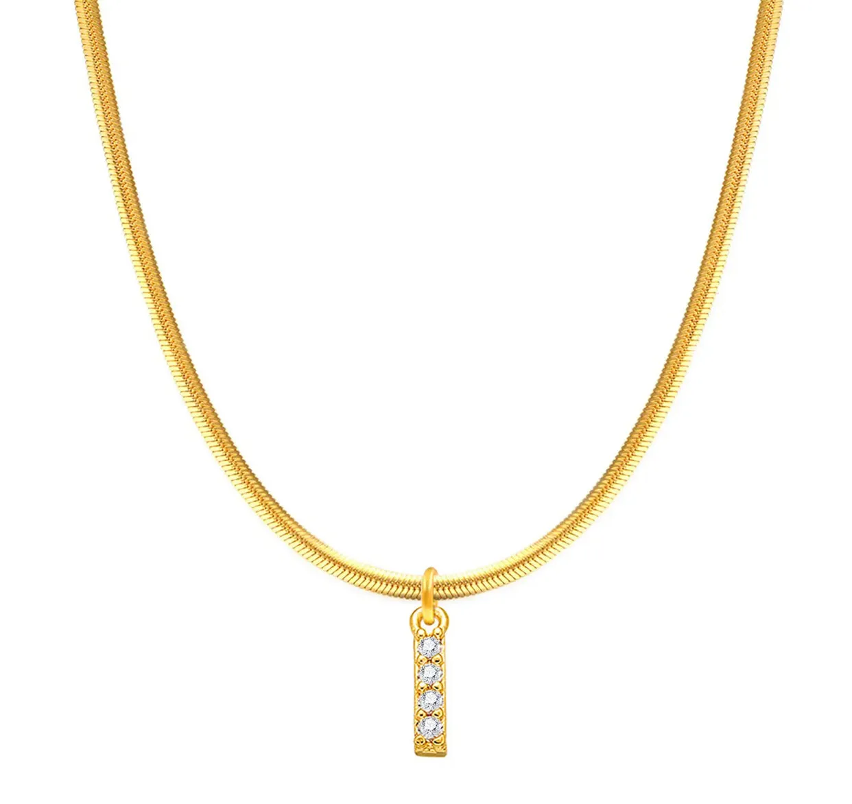 Herringbone Initial Necklace