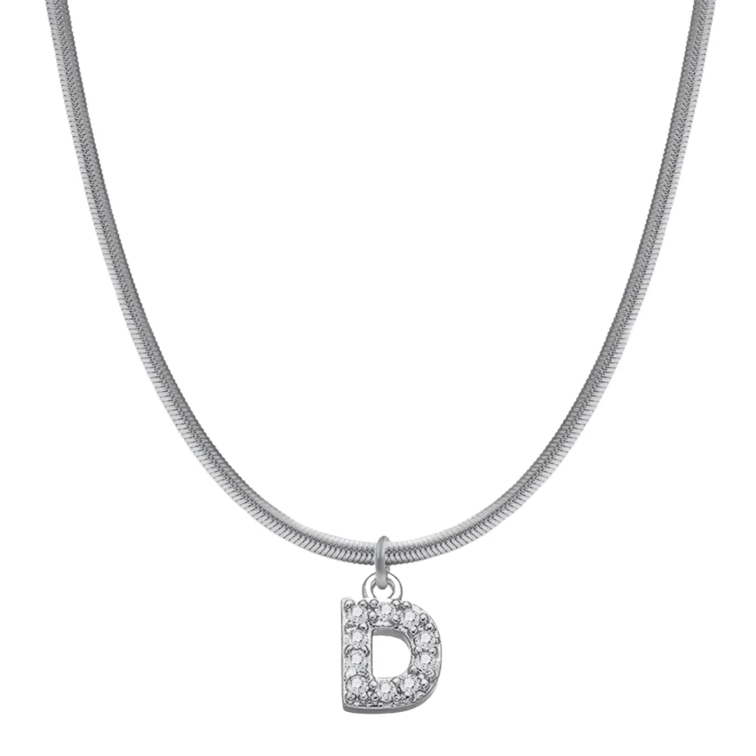 Herringbone Initial Necklace